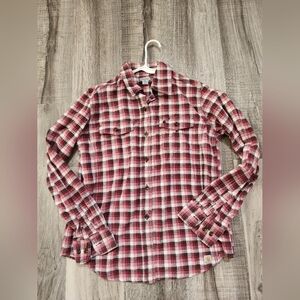 Carhartt Red and White Plaid Button-Down Shirt